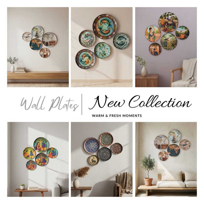 Shyam Leela Wall Plates - Set of Five media 3