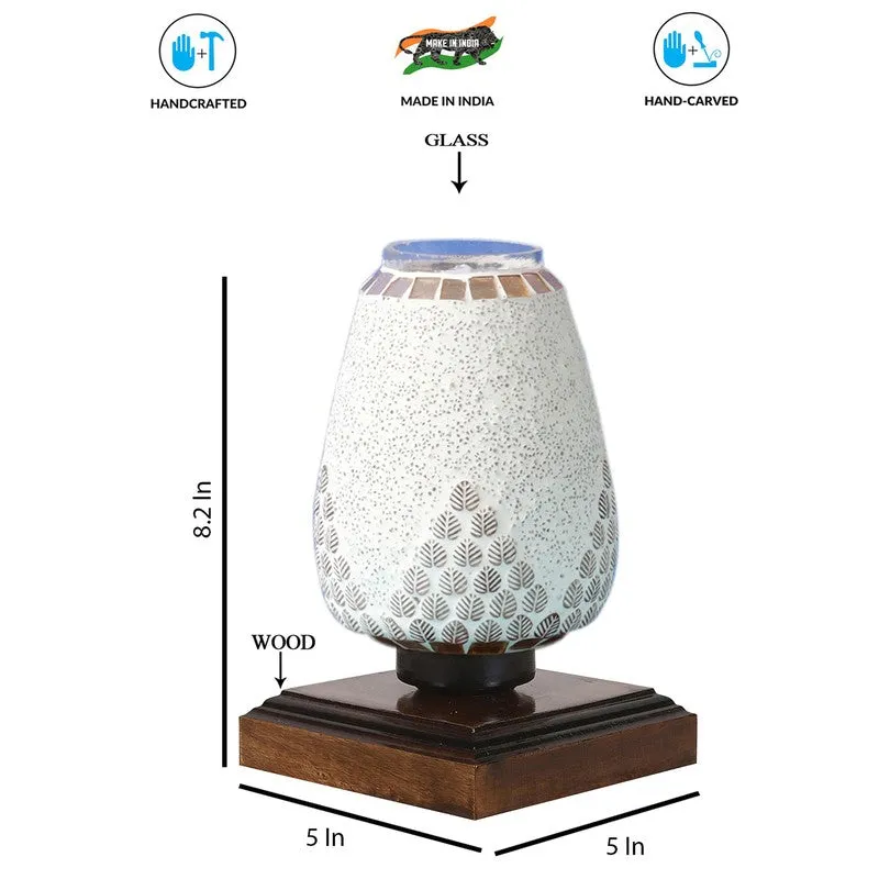 Lunero Glass Table Lamp With Wooden Base media 9