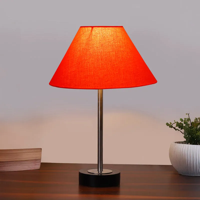 Cotin II Rodin Wooden Table Lamp - Orange,Silver,Black media 2