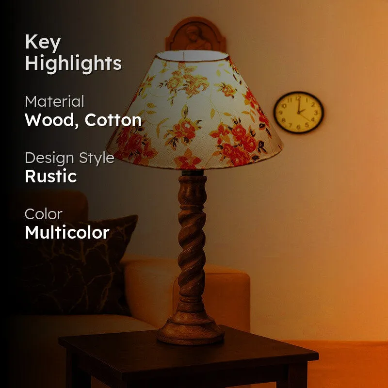 Elvane Kairo Wooden Table Lamp - Multicolor media 2