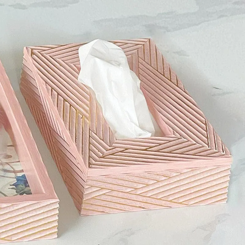 Stripe Stride Tissue Box - Pink media 5