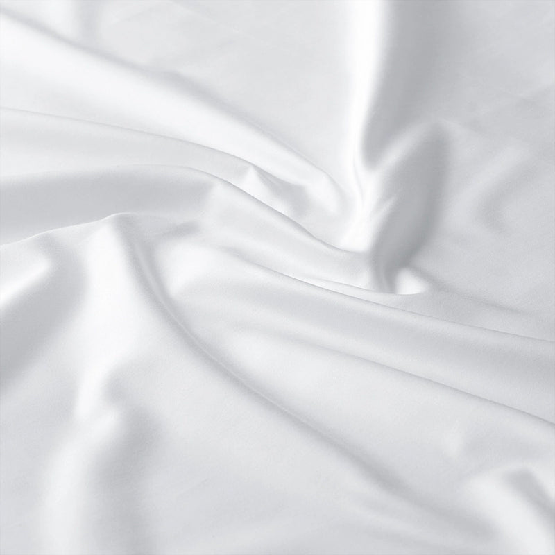 Maison Fitted Solid Cotton Bedsheet (White) - 400 TC media 7