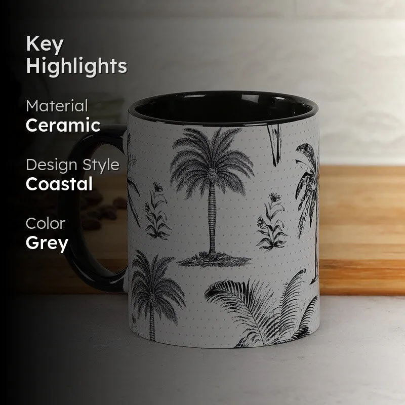 India Circus Monochrome Palms Coffee Mug (325 mL) media 2