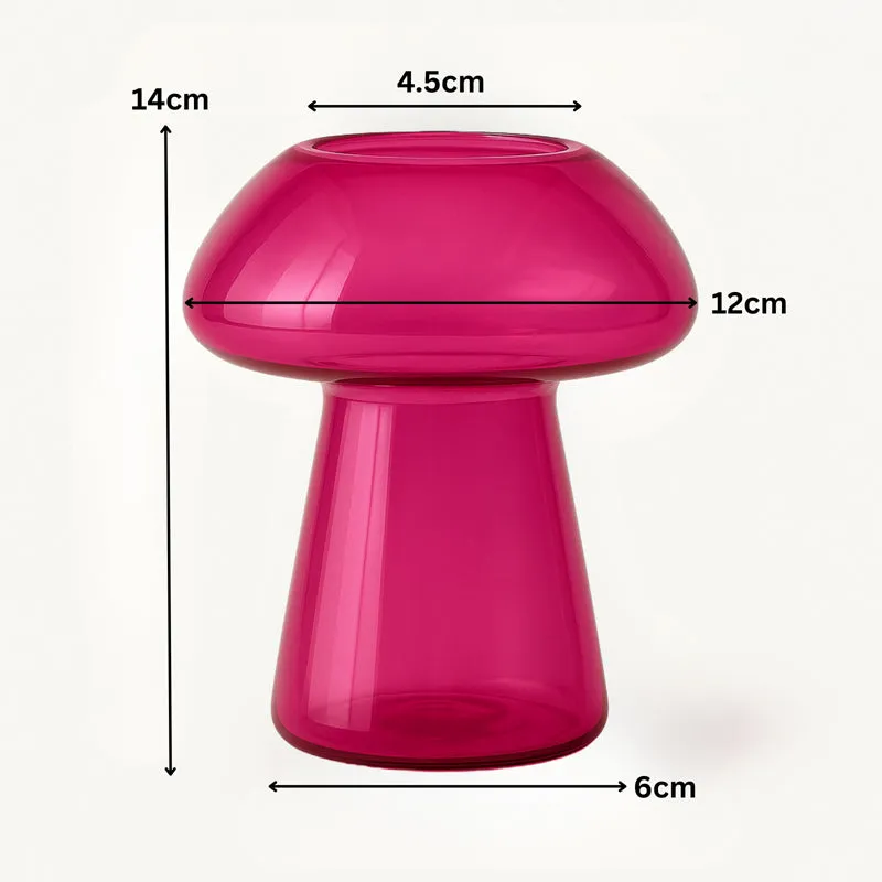 Shrooms Glass Vase - Pink media 8