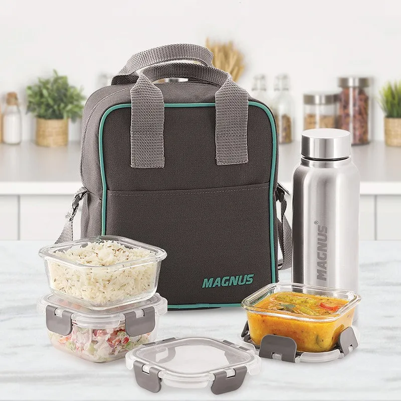 Belza Lunch Box with Bottle & Lunch Bag - Five Piece Set media 4