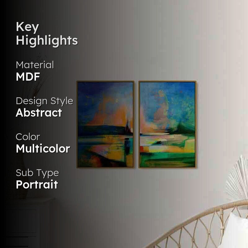 Abstract Landscape Wall Art - Set Of Two media 2