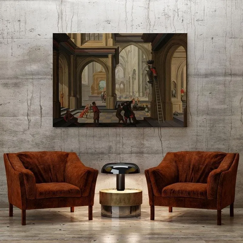 Gothic Architecture Canvas Wall Painting - Gallery Wrap media 3