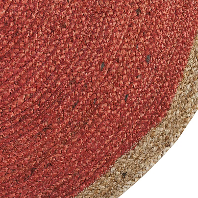 Knot Rustica Braided Jute Area Rug - Red media 5