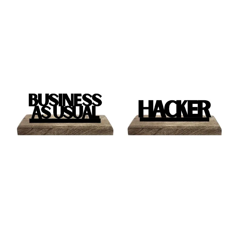 BizTech Blend Typography Showpiece - Set Of Two media 5