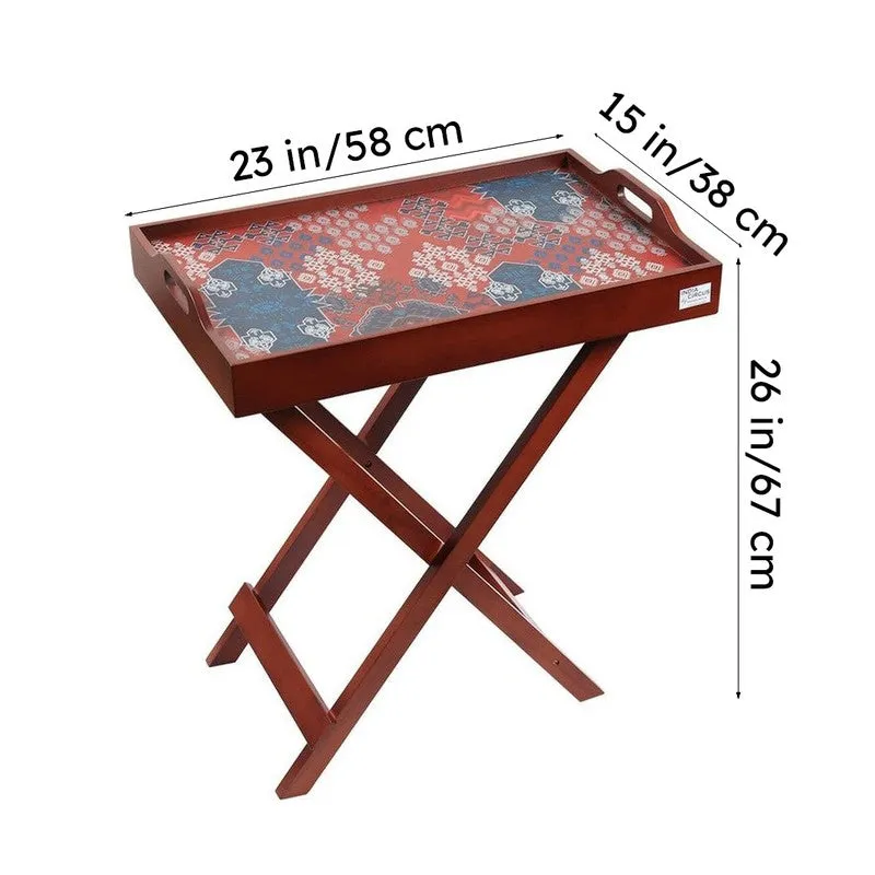 India Circus Teak Wood Heritage Tray Table media 8