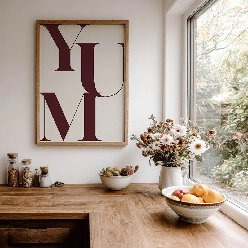 YUM Font Archival Canvas Wall Art - Brown media 8