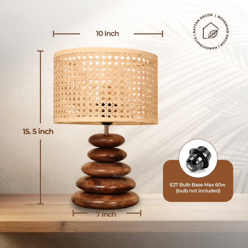 Pebble Hex Mango Wood Table Lamp media 7