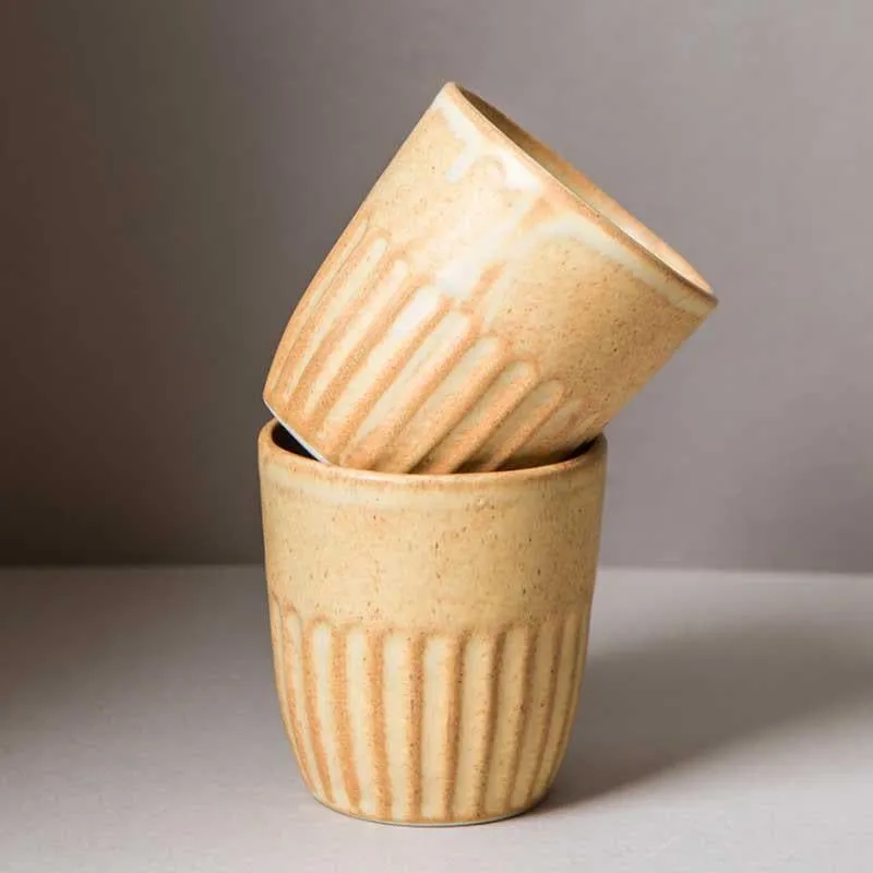 Artisan Earth Kulhad (Orange) - Set Of Two media 3