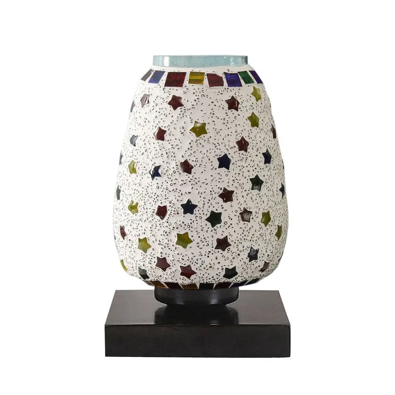 Gleamelle Glass Table Lamp With Wooden Base - Multicolor media 5