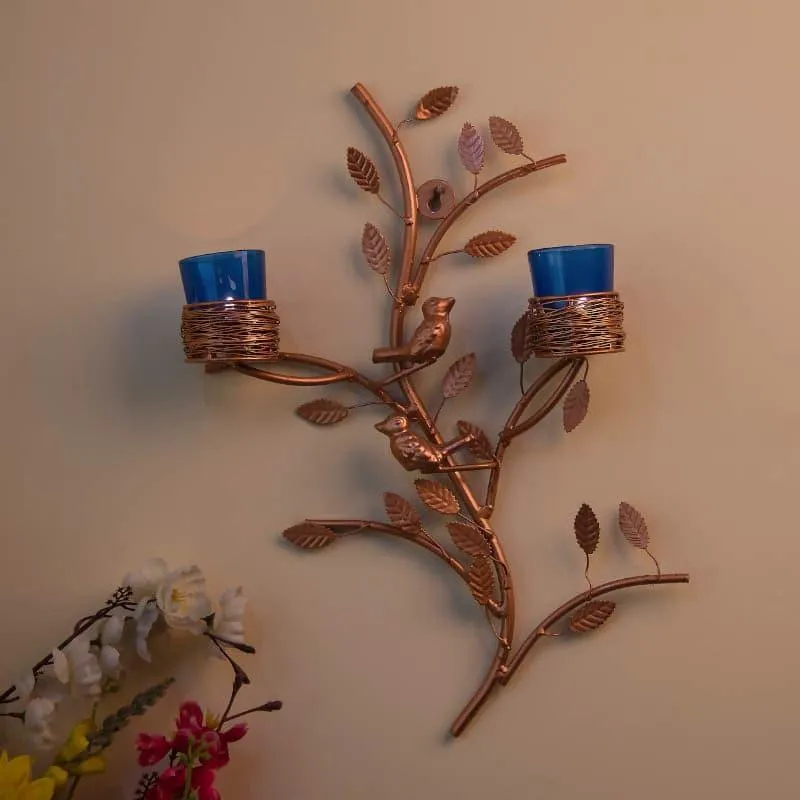 Cuprum Stem Candle Holder Votive - Blue media 1