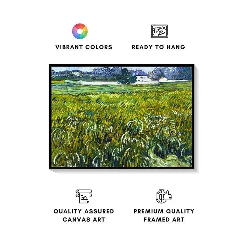 House at Auvers Canvas Wall Painting - Black Frame media 4