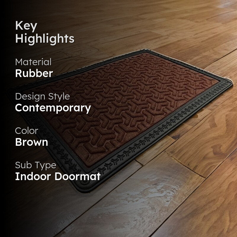 Maxo Antiskid Rubber Door Mats - Brown media 2