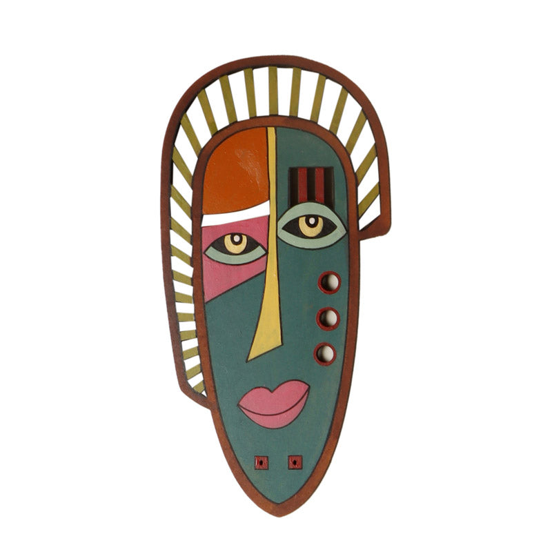 Rabbiya Mask Wooden Wall Accent media 3