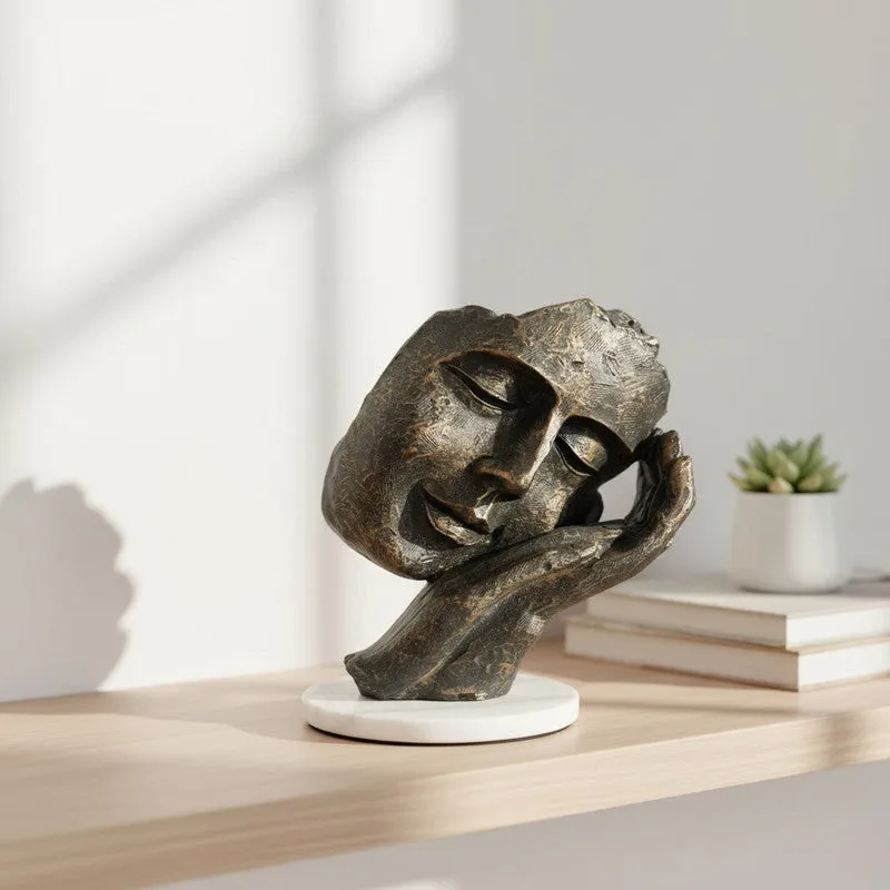 Artistic Face Dcor Showpiece media 1