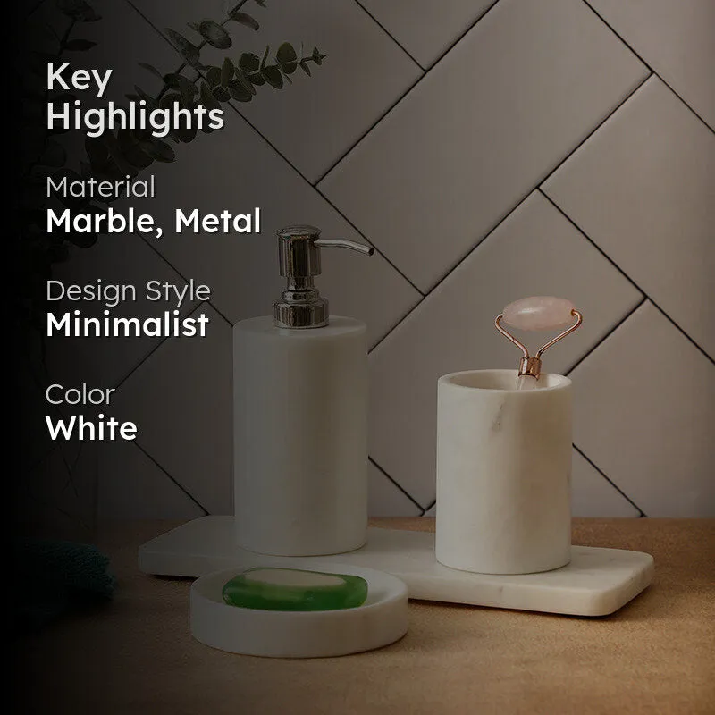 Esmee Marble Bathroom Set - Four Piece Set media 2