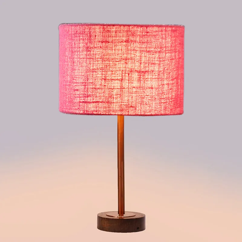 Sienna I Rodin Wooden Table Lamp - Pink,Copper,Brown media 5