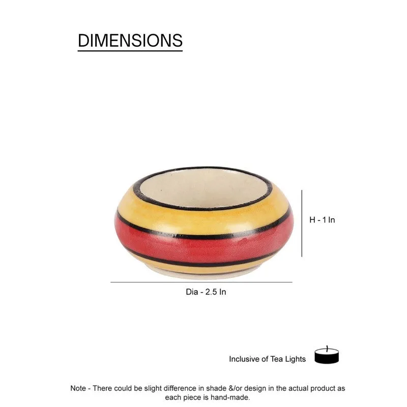 Shubh Deep Candle Holders Red,Yellow media 8