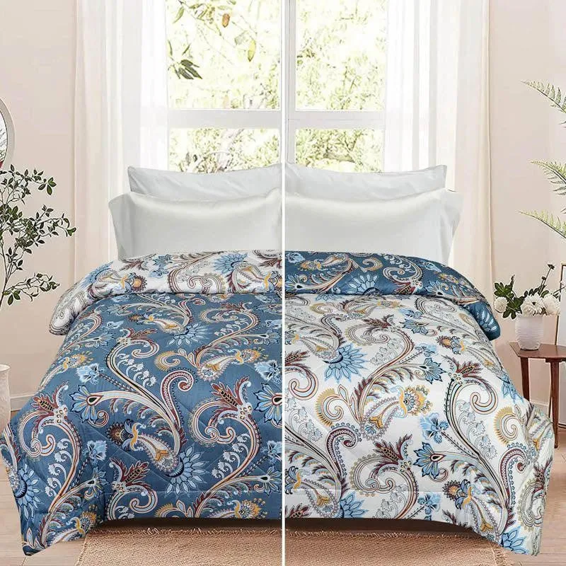 Galo Floral Cotton Reversible Comforter - 220 GSM media 4