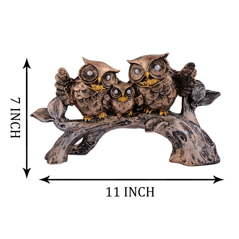 Hoot & Co. Painted Polyresin Show Piece - Copper media 6
