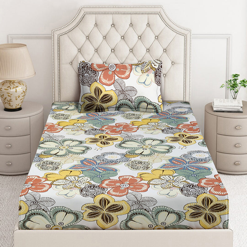 Botanink Floral Bedsheet - 130 GSM media 3