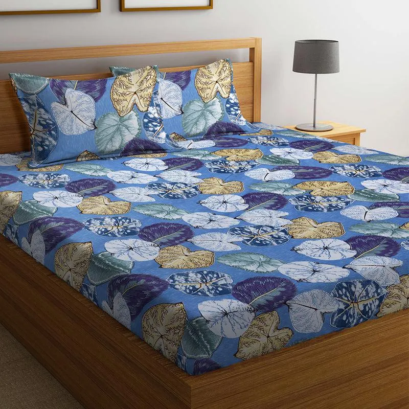 Cecile Floral Cotton Blend Bedsheet - 150 GSM media 3