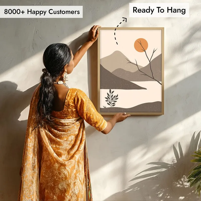 Whispering Graphite Archival Canvas Wall Art - Natural Brown Frame media 7