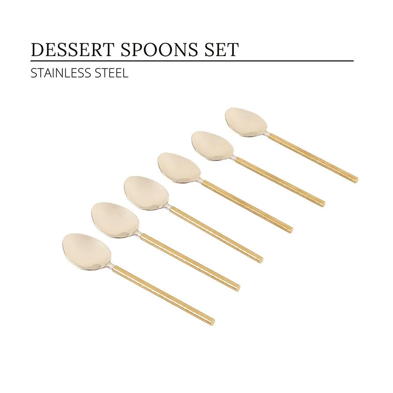 Stirling Spoon Set (Silver & White) - Set Of Six media 3