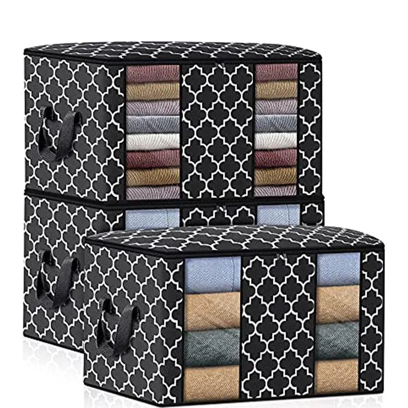 Atlas Cloth Organizer (Black)- Set Of Three media 1