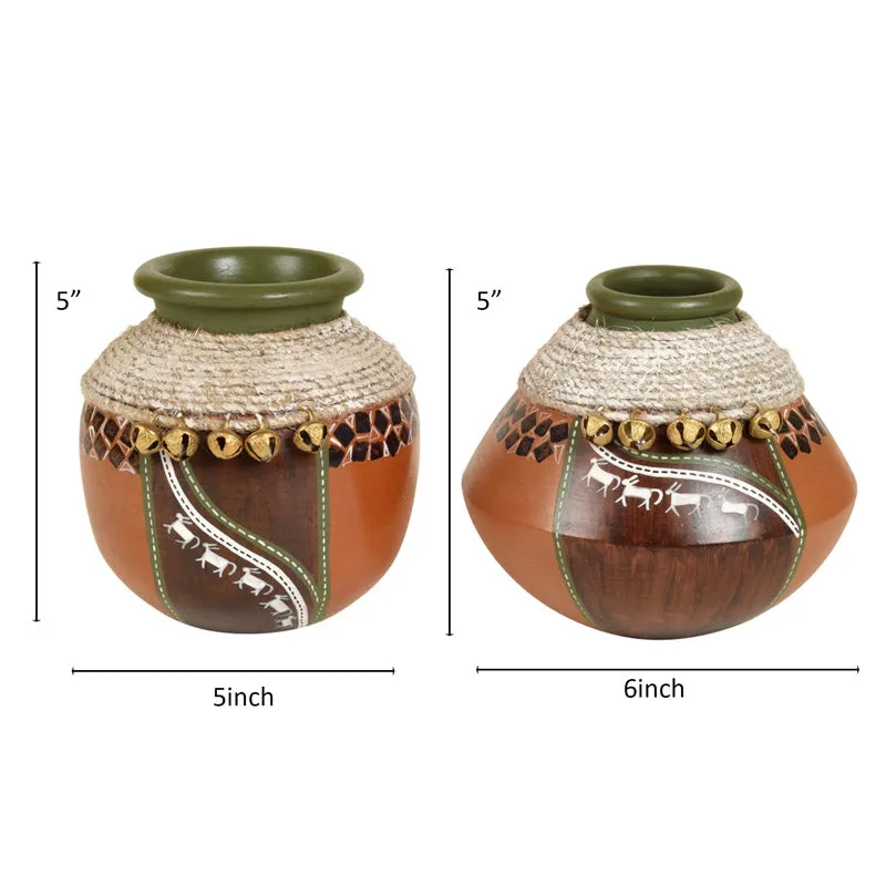 Ambra Terracotta Vase - Two Piece Set media 6