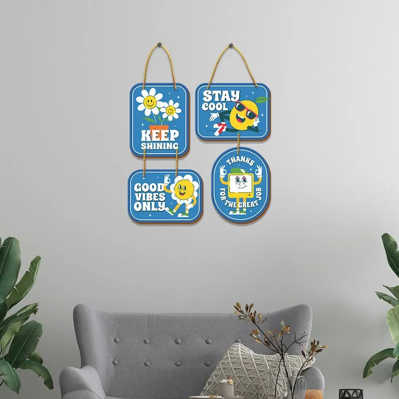 Positive Vibes MDF Wall Accent Set MDF Wall Accent - Set Of Two media 1