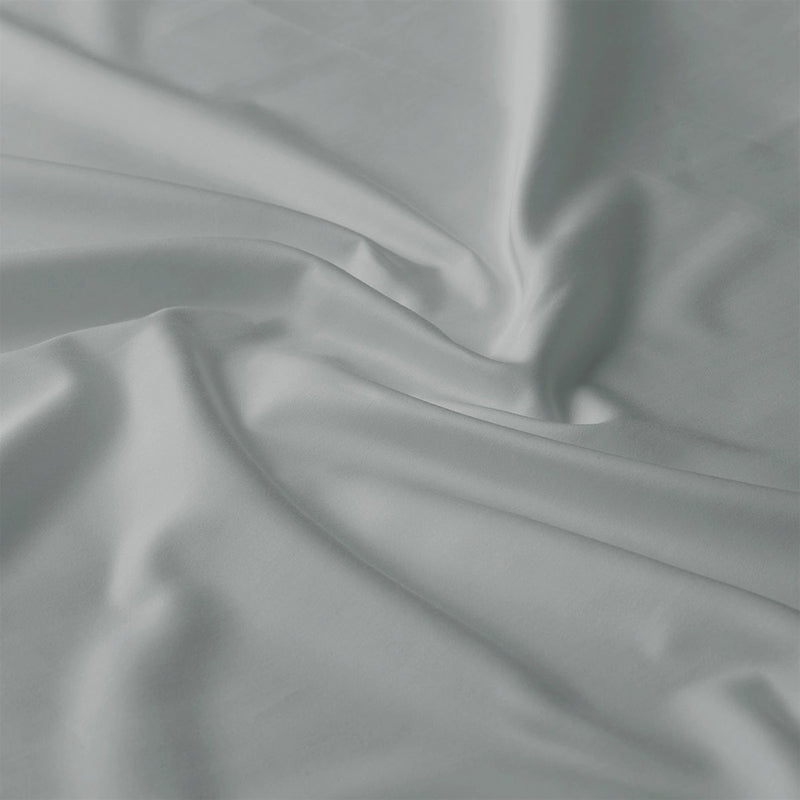 Maison Solid Cotton Bedsheet (Light Grey) - 400 TC media 10