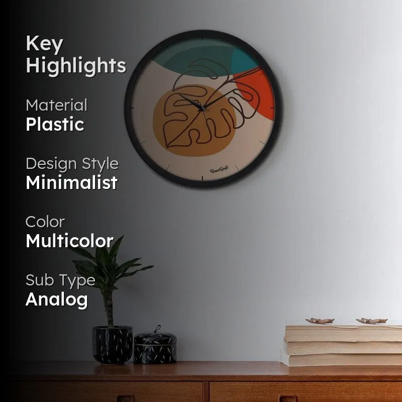Abstract Leafy Wall Clock media 2