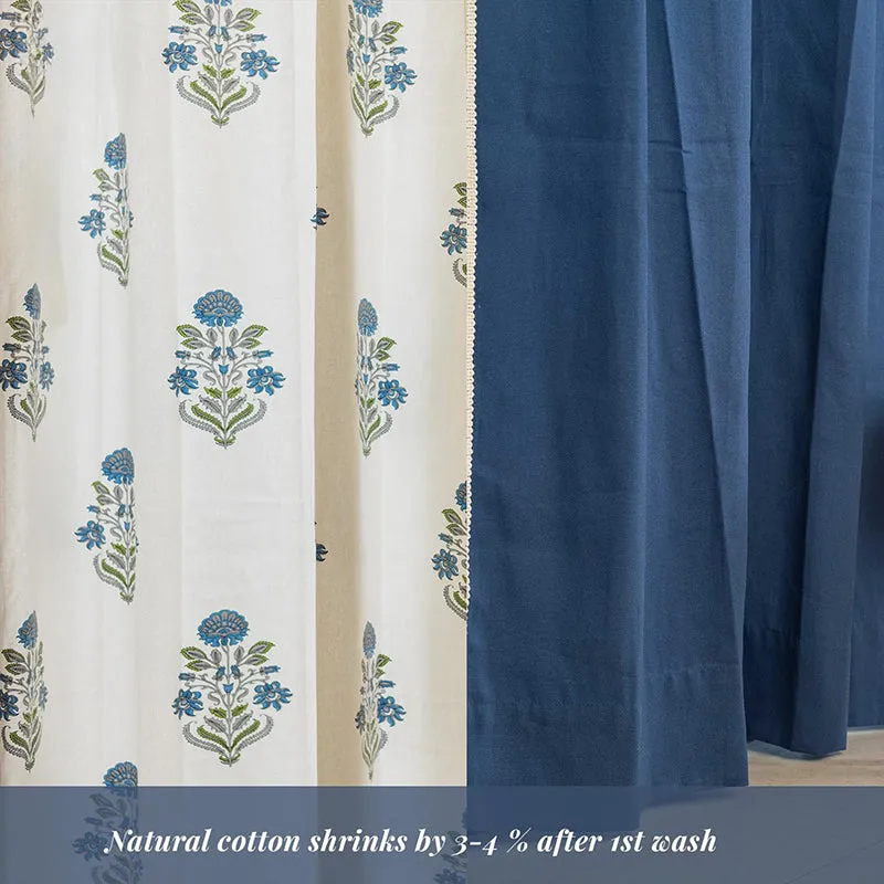 Urban Space Liberty & Aura Curtain (Blue, Indigo) - Set Of Three media 1