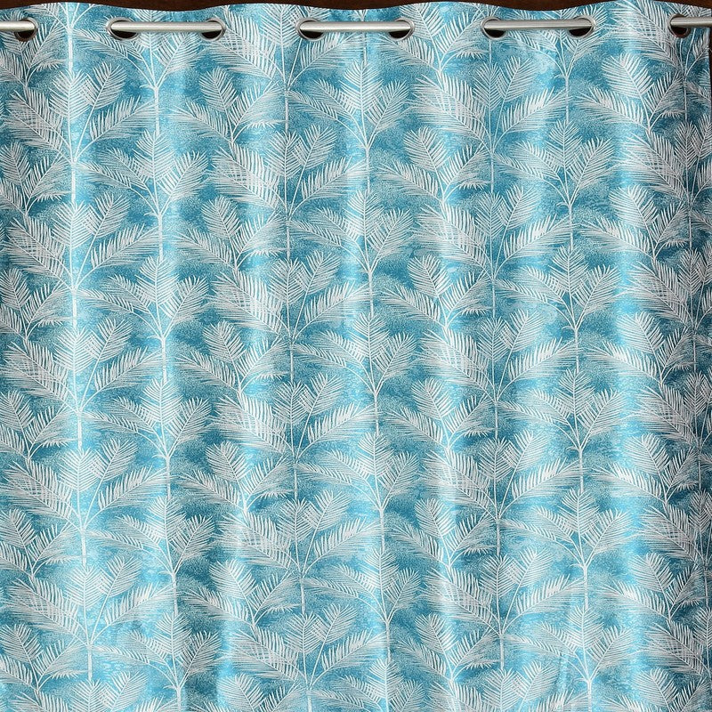 PureShade Printed Curtains (Blue) - Set Of Two media 4