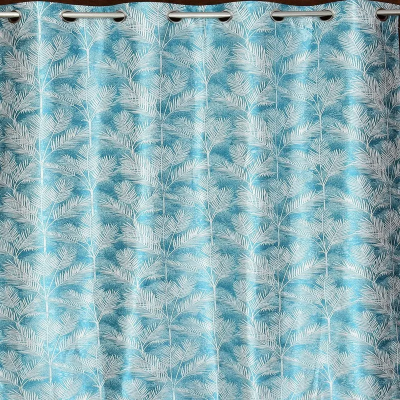 PureShade Printed Curtains (Blue) - Set Of Two media 4