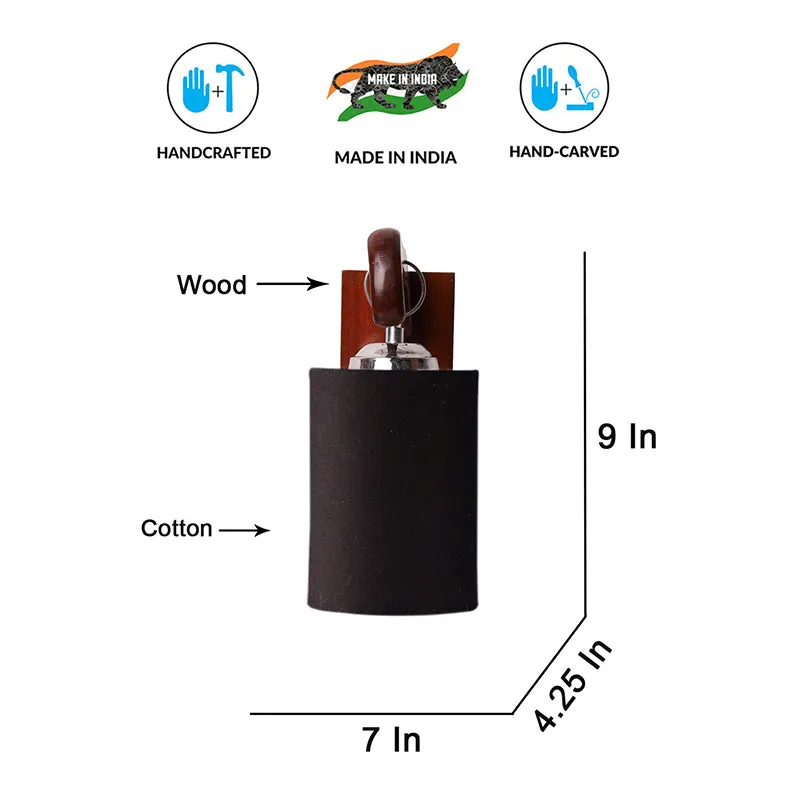 Klarion Wooden Wall Lamp - Black media 6