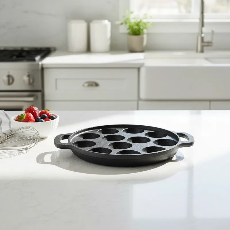 Appetta Cast Iron Paniyaram Pan - 25 CM media 1