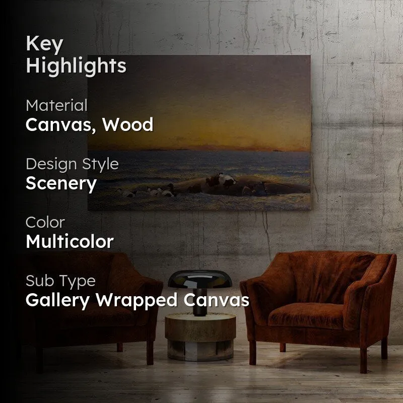 Morning Mood - The Sea Canvas Painting - Bruno Andreas - Gallery Wrap media 2