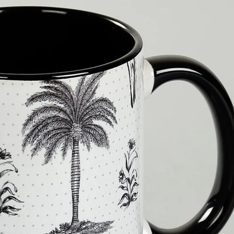 India Circus Monochrome Palms Coffee Mug (325 mL) media 5