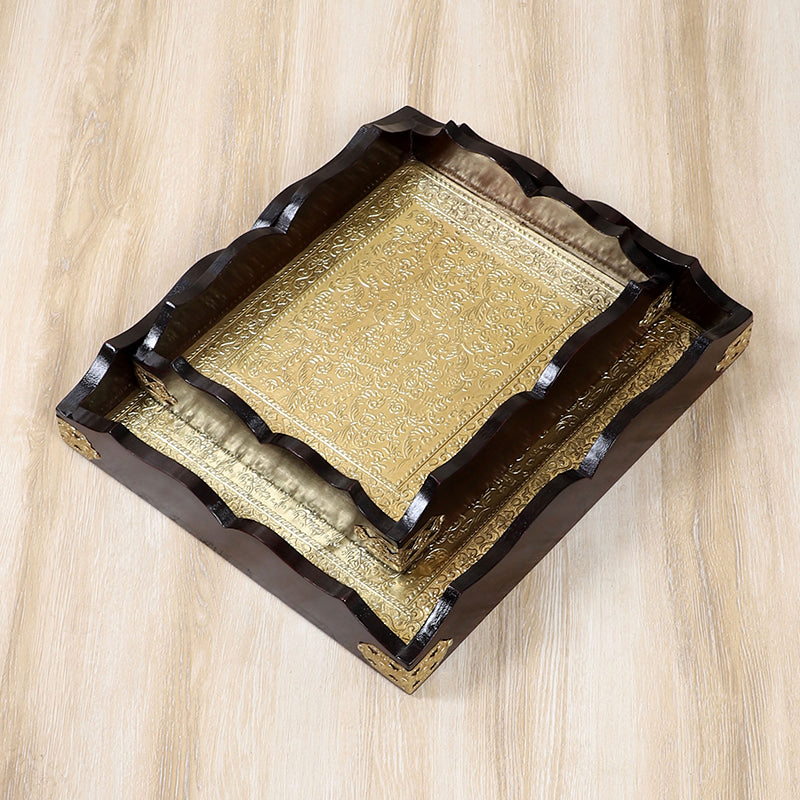 Savra Mango Wood Serving Tray - Set Of Two media 4