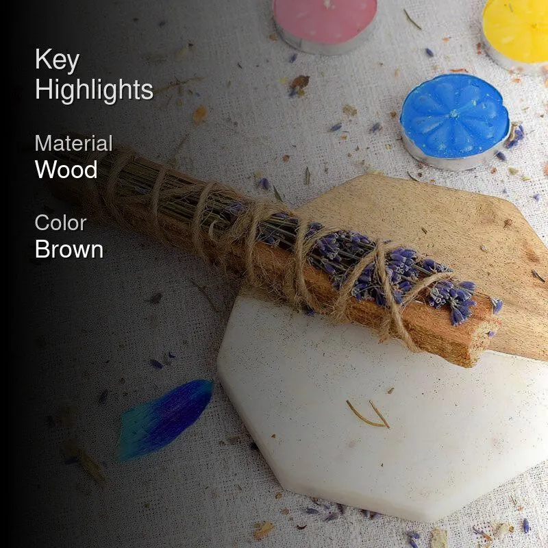 Meditative Wood With Lavender Healing Smudge Wand media 2