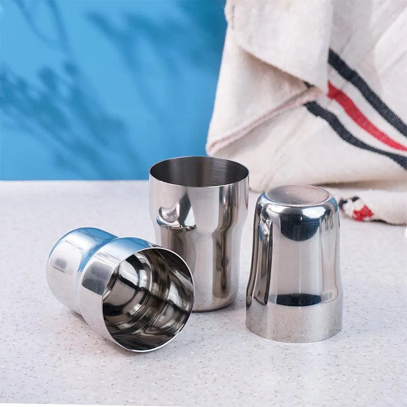 Jenvo Stainless Steel Tumbler (300 ML) - Set Of Six media 1