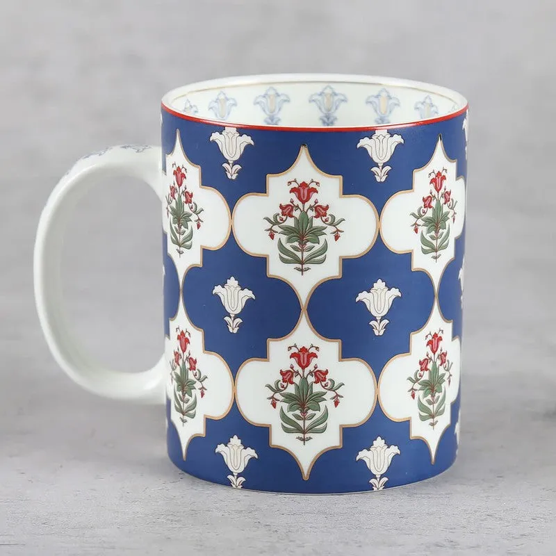 India Circus Blue Lattice Treasures Mug (360 mL Each) - Set Of Two media 3