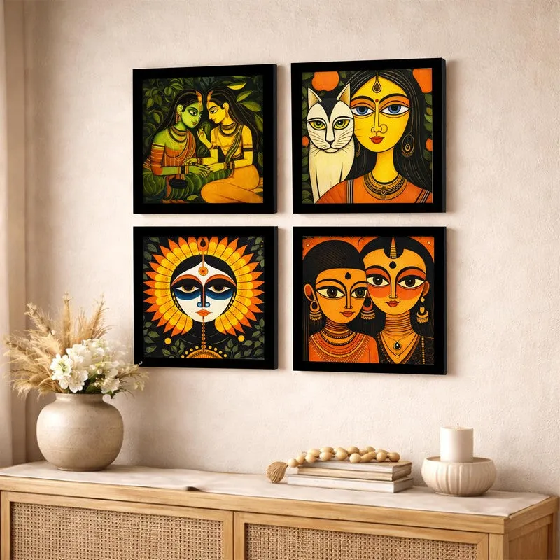 Divine Expressions Figurative Paper Wall Art - Set Of Four media 4