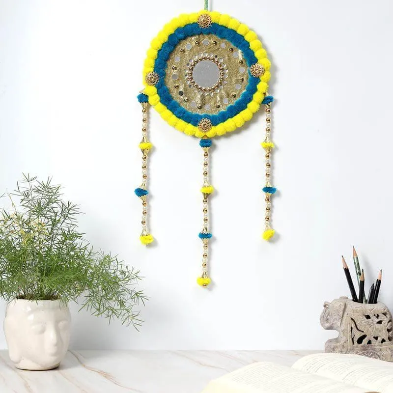 Round Festive Latkan - Yellow & Blue media 1